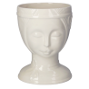 VASO TESTA NAIF BIANCO DECORATIVO IN CERAMICA