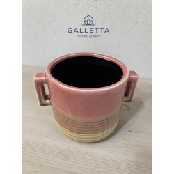 Vaso a tazza rosa